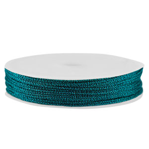 Makramee Band geflochten 1mm Teal metallic