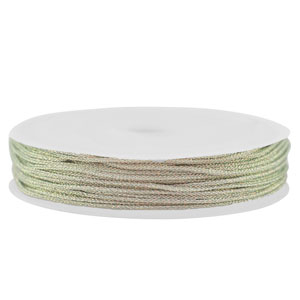 Makramee Band geflochten 0,8mm Silver-pink metallic