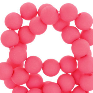 6 mm Acrylperlen Neon pink