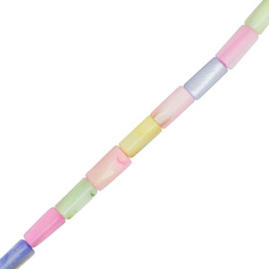 Muschel Perlen Tube Multicolour pastel