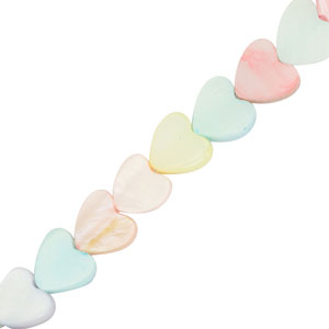 Muschel Perlen Herz Multicolour pastel