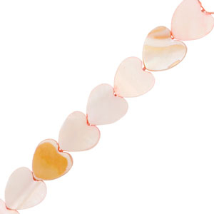Muschel Perlen Herz Light pink