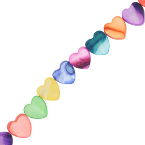 Muschel Perlen Herz Multicolour