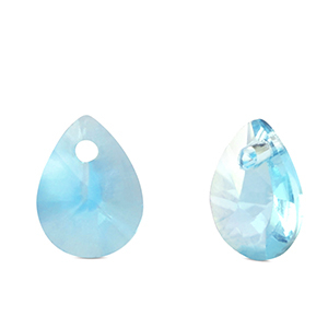 Anh&auml;nger Kristallglas Tropfen Aqua