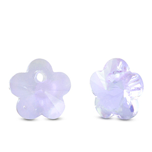 Anh&auml;nger Kristallglas Tropfen Blume Light purple