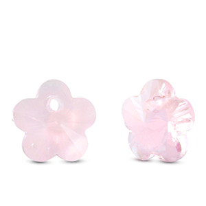 Anh&auml;nger Kristallglas Tropfen Blume Light pink