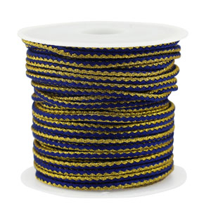 Trendy Kordel geflochten 2.3mm Dark blue-gold