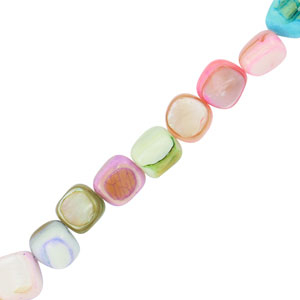 Muschel Perlen Viereck Multicolor