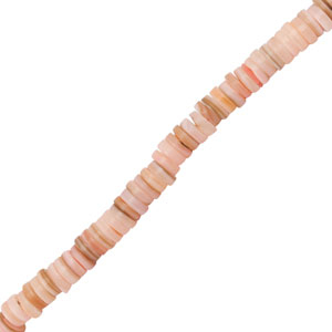 Muschel Perlen Disc Pink-sand brown