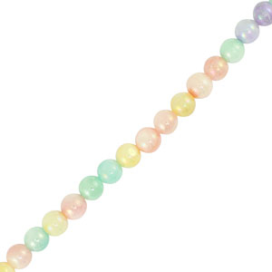 Muschel Perlen Rund Pastel multicolor