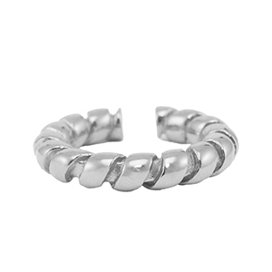 Ringe aus Stainless Steel - Rostfreiem Stahl Verdreht Silver