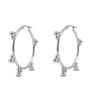 Ohrringe aus Stainless Steel - Rostfreiem Stahl Creolen Silver
