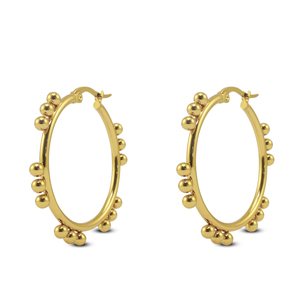Ohrringe aus Stainless Steel - Rostfreiem Stahl Creolen Gold