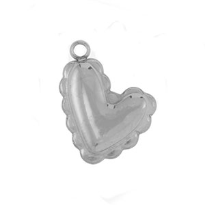 Stainless Steel - Rostfrei Stahl Anh&auml;nger Herz Silver