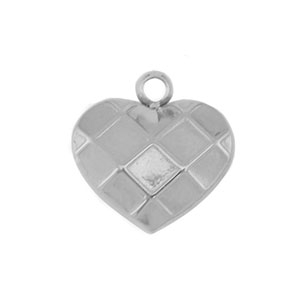 Stainless Steel - Rostfrei Stahl Anh&auml;nger Herz Silver