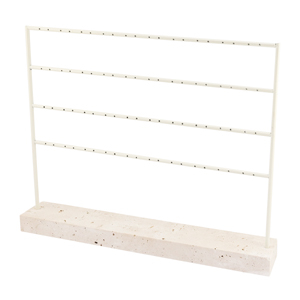 Schmuckdisplay f&uuml;r Ohrringe Natural-off white