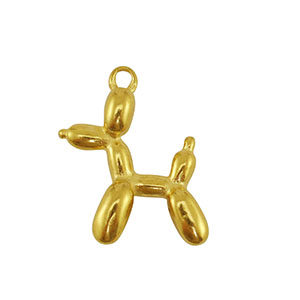Stainless Steel - Rostfrei Stahl Anh&auml;nger Ballonhund Gold