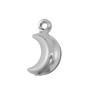 Stainless Steel - Rostfrei Stahl Anh&auml;nger Mond Silver