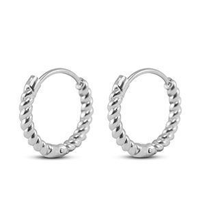 Ohrringe aus Stainless Steel - Rostfreiem Stahl Creolen Silver
