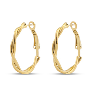 Ohrringe aus Stainless Steel - Rostfreiem Stahl Creolen Gold