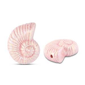 DQ Griechische Keramik Perlen Muschel Baby pink