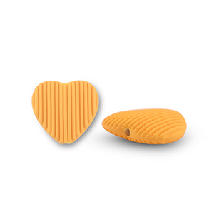 Acryl Perlen Herz Orange