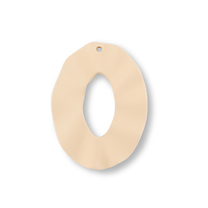 Acryl Anh&auml;nger Oval Dark beige