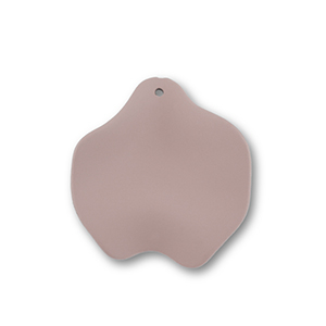 Acryl Anh&auml;nger Blatt Taupe brown