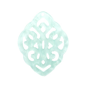 Resin Anh&auml;nger Rhombus Barock Bleached aqua