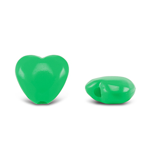 Acryl Perlen Herz Green