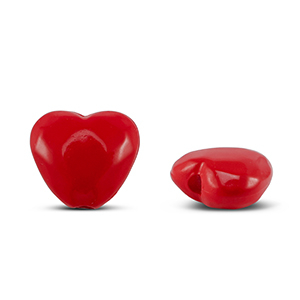 Acryl Perlen Herz Red