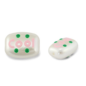 Acrylperlen "cool" Pearl-light pink-green