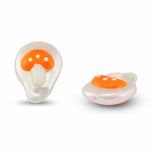 Acrylperlen Fliegenpilz Pearl-orange-white