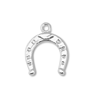Metall Anh&auml;nger Hufeisen Silver