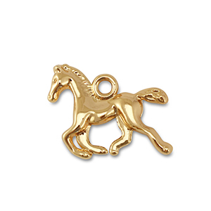 Metall Anh&auml;nger Galoppierendes Pferd Gold