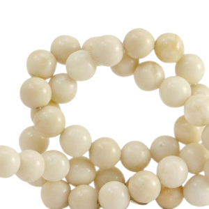Naturstein Perlen Calcit und Marmor 8mm Beige