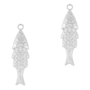 Stainless Steel - Rostfrei Stahl Anh&auml;nger Fisch Silver