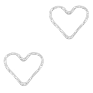 Stainless Steel - Rostfrei Stahl Anh&auml;nger/Zwischenst&uuml;ck Herz Silver