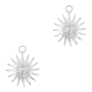 Stainless Steel - Rostfrei Stahl Anh&auml;nger Sonne Silver