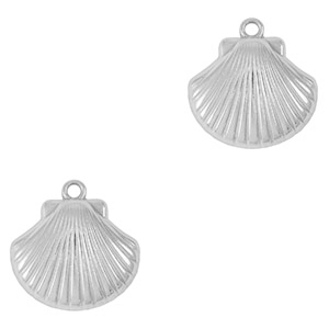 Stainless Steel - Rostfrei Stahl Anh&auml;nger Muschel Silver