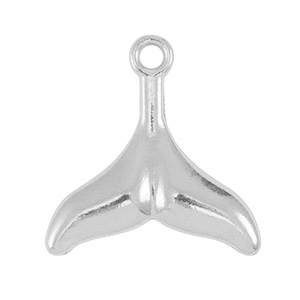 Stainless Steel - Rostfrei Stahl Anh&auml;nger Schwanzflosse Silver