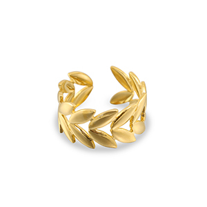 Ringe aus Stainless Steel - Rostfreiem Stahl Blatt Gold