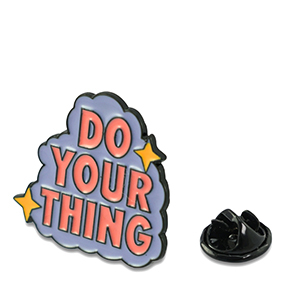 Anstecker "Do your thing" Lilac-salmon pink