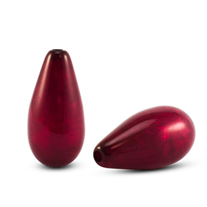 Polaris Elements Perlen tropfenform Polmo Wine red