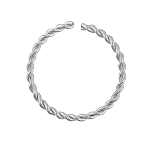 Stainless Steel - Rostfrei Stahl Schmuckzubeh&ouml;r Bindering Silver