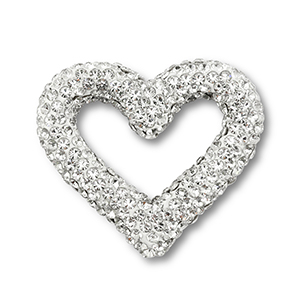 Bohemian-Perlen Herz Silver