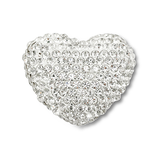 Bohemian-Perlen Herz Silver