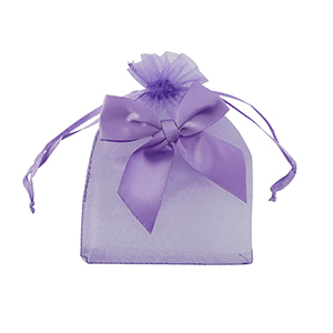 Schmuckbeutel Organza mit Schleife Purple
