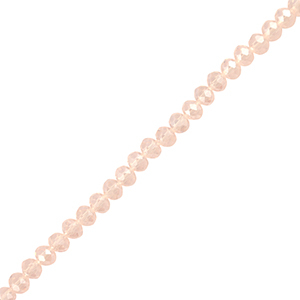 Top Glas Facett Perlen 8x6mm rondellen Light pink