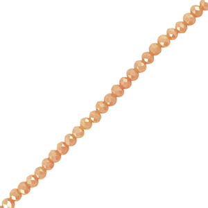 Top Glas Facett Perlen 6x4mm rondellen Peach pink